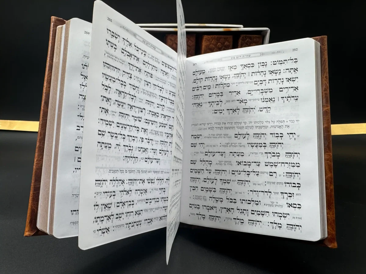 ⁦סט מחזורים מעור "כוונת הלב" מפואר⁩ – תמונה ⁦3⁩