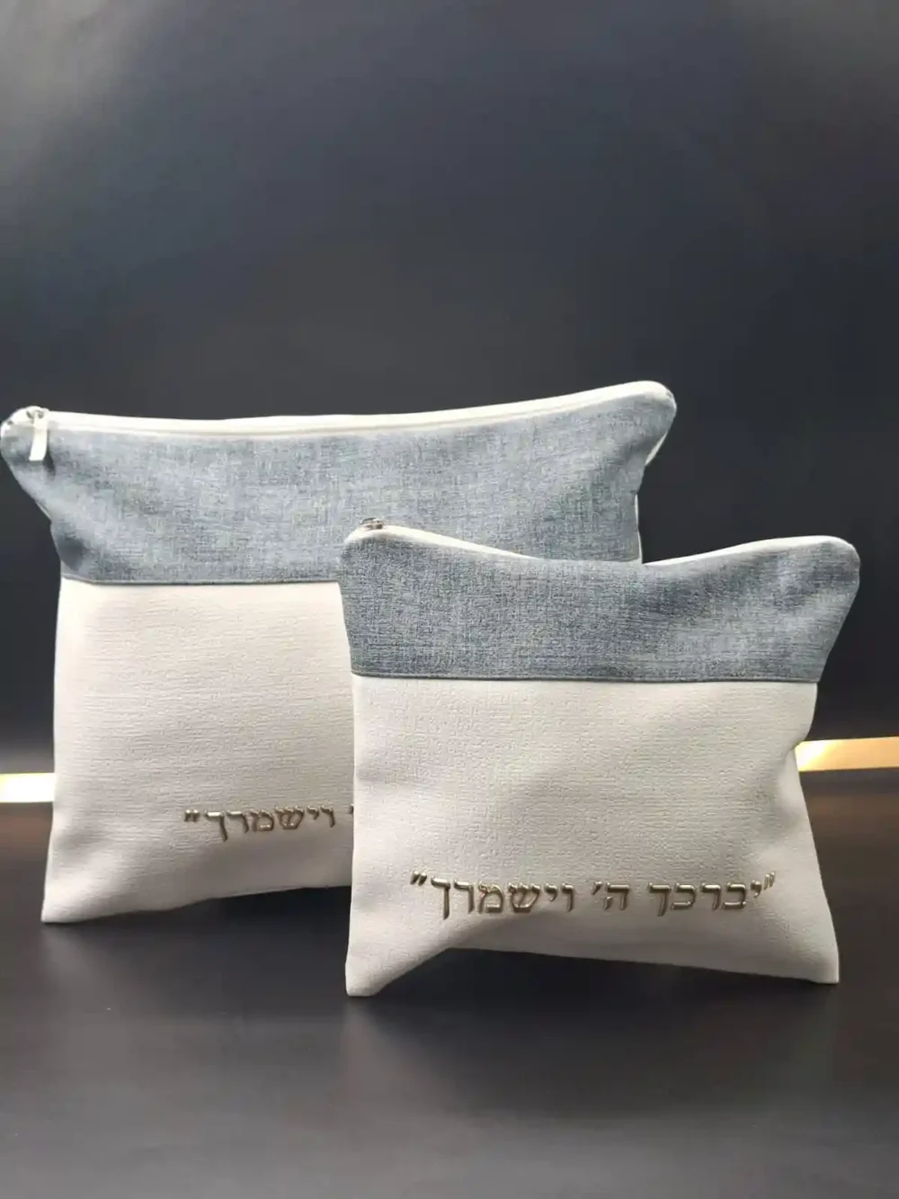 כיסויים לטלית ולתפילין כחול לבן