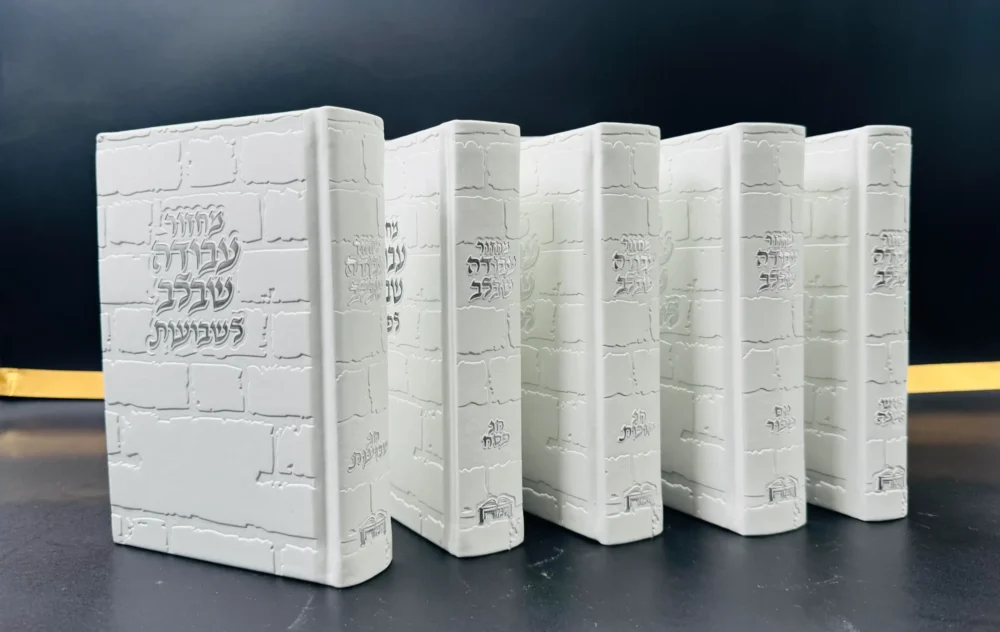 Alternative view of סט מחזורים "עבודה שבלב" מפואר בצבע לבן