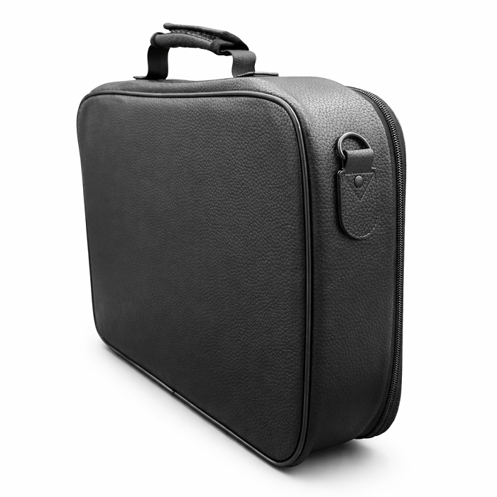 Alternative view of תיק טלית ותפילין דמוי עור שחור- תאים לרש״י ור״ת