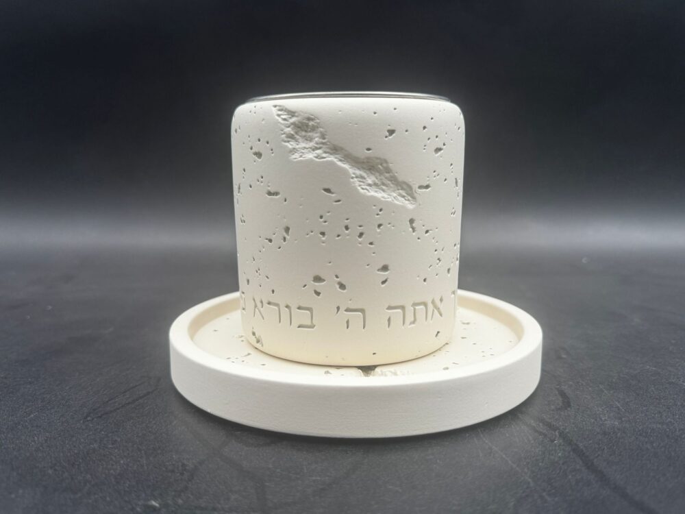 כוס קידוש בטון- שמנת