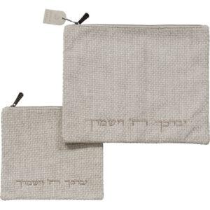 תיק טלית תפילין פשתן אפור